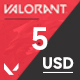 Valorant 5 USD Gift Card - NA